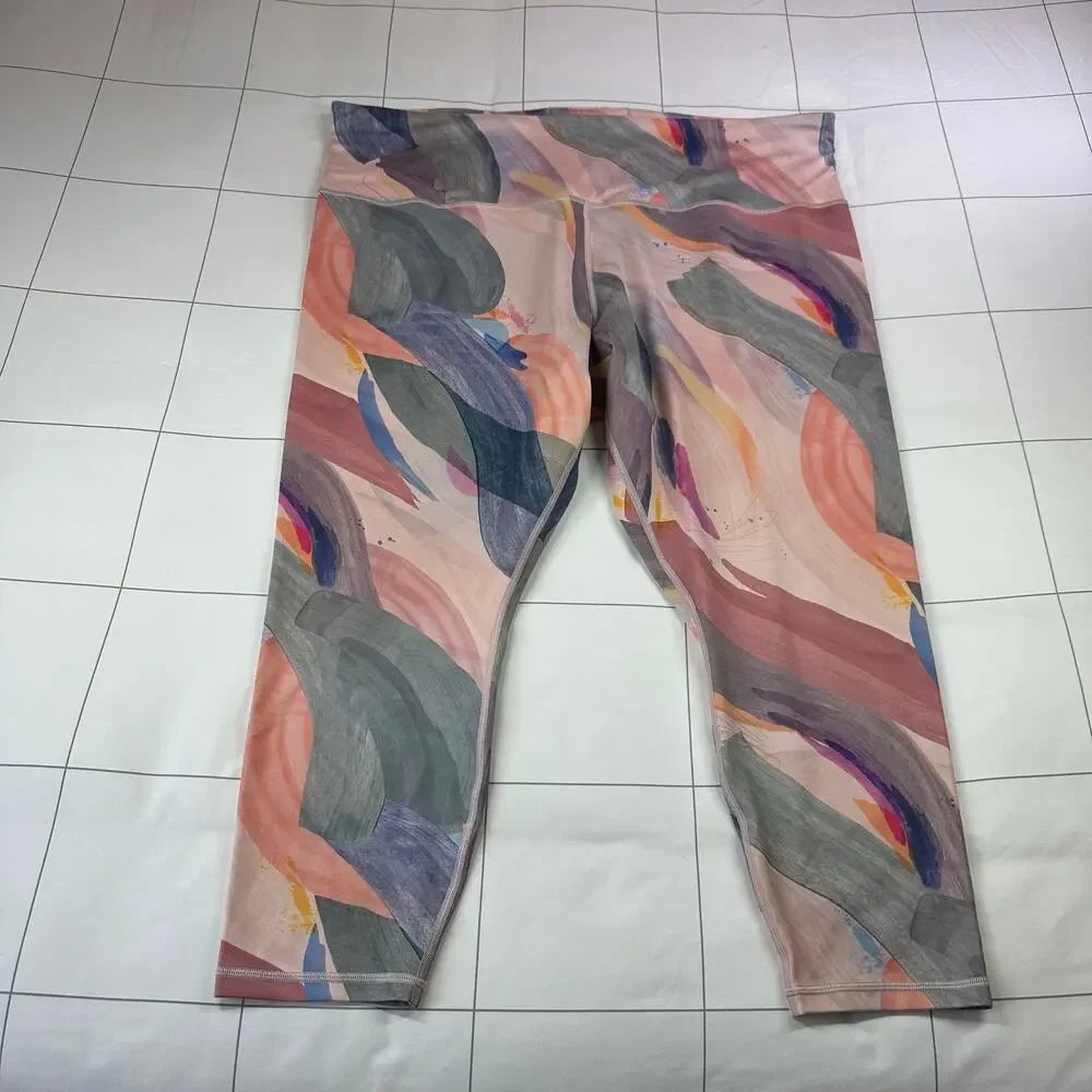 Athleta Leggings Womens 3X Elation 7/8 Vibrance Orchid Pink Yoga High Rise Gym - Picture 2 of 10
